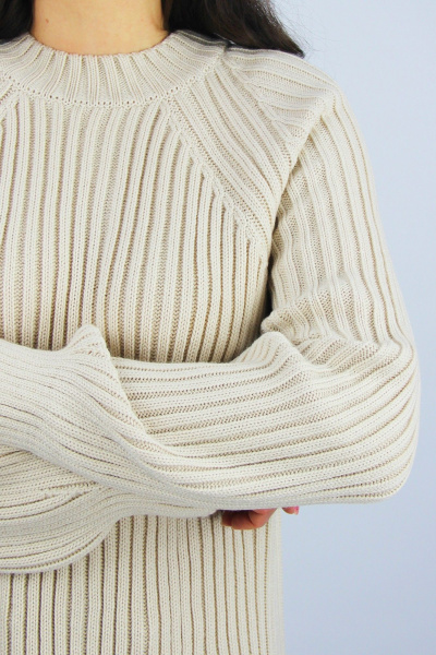 Туника бежевого цвета из вязаного трикотажа Полесье С1428-23 3С3166-Д43 170,176 фрез - фото 3