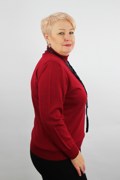 Свитель прямого силуэта из трикотажа для демисезона Полесье С3731-23 3С8783-Д43 158,164 гермес - фото 2