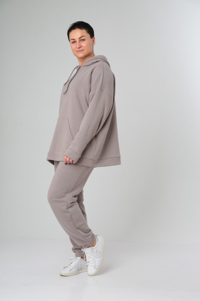 Брюки, худи ZigzagStyle 466 бежево-серый - фото 7