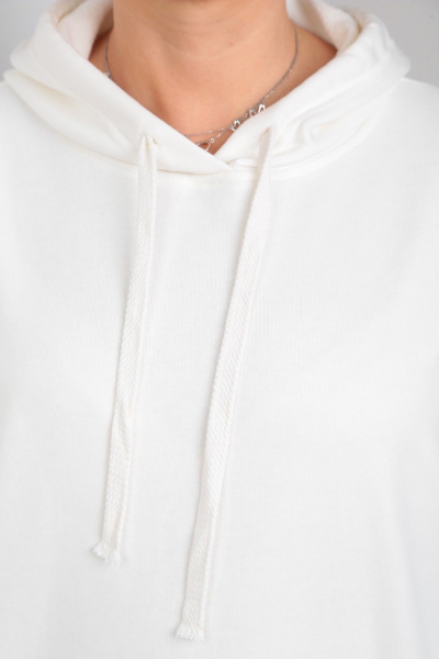 Спортивный костюм из трикотажа с брюками и худи для комфортной повседневной ZigzagStyle 466 белый - фото 13