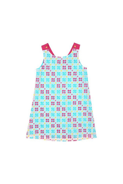 Платье из сетки с декором из репсовой ленты, бирюзовое Bell Bimbo 180004 св.бирюза - фото 4