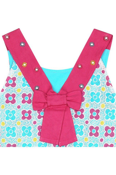 Платье из сетки с декором из репсовой ленты, бирюзовое Bell Bimbo 180004 св.бирюза - фото 7