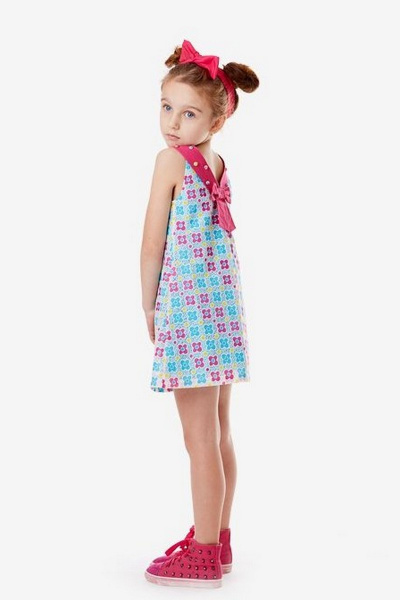 Платье из сетки с декором из репсовой ленты, бирюзовое Bell Bimbo 180004 св.бирюза - фото 1