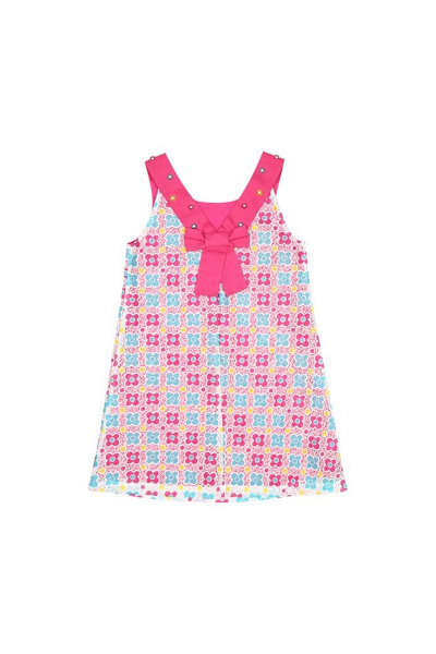 Платье сарафан трапециевидное из кружевного полотна Bell Bimbo 180004 фуксия - фото 2