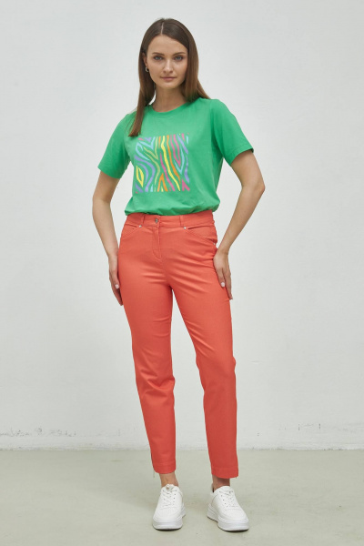 Летний зеленый джемпер Трикотаж с классическим вырезом Femme & Devur 30515 1.15F(170) - фото 2