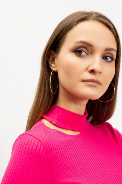 Джемпер женский прямой в летнем розовом цвете Femme & Devur 30782 1.13F(170) - фото 3