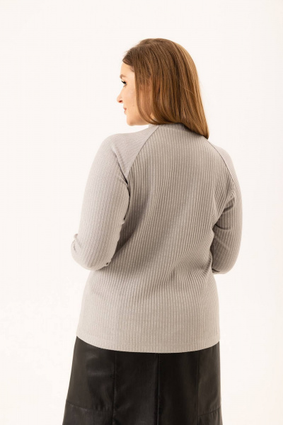Джемпер с продольным рубчиком в сером цвете Femme & Devur 30790 1.47BF(170) - фото 4