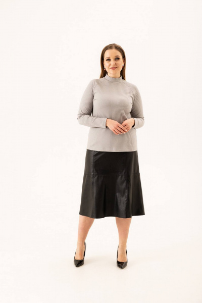Джемпер с продольным рубчиком в сером цвете Femme & Devur 30790 1.47BF(170) - фото 2