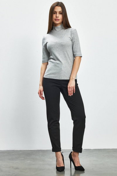 Джемпер из трикотажа серого цвета на каждый день Femme & Devur 30819 1.47F(170) - фото 2