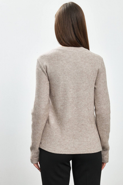 Комфортный бежевый джемпер из трикотажа Femme & Devur 30978 1.29F(170) - фото 5