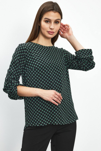 Блуза из вискозы с принтом и фигурным низом Femme & Devur 70648 2.33F(170) - фото 4