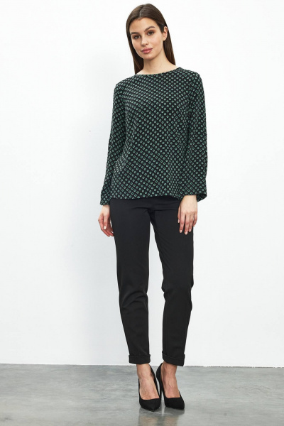 Блуза из вискозы с принтом и фигурным низом Femme & Devur 70648 2.33F(170) - фото 2