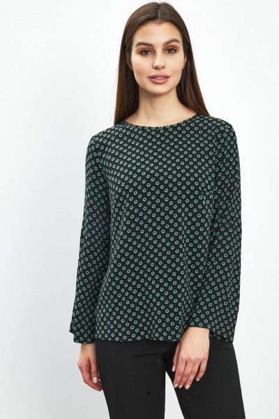 Блуза из вискозы с принтом и фигурным низом Femme & Devur 70648 2.33F(170) - фото 1