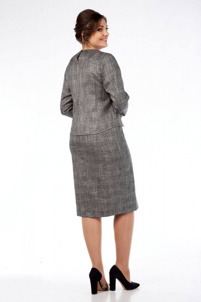 Блуза, юбка Lady Style Classic 1732/1 серые_тона - фото 4