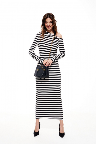 Платье ELLETTO 1987 черно-белый - фото 12