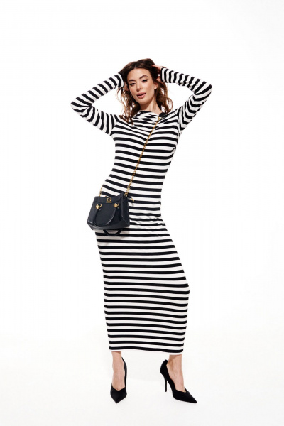 Платье ELLETTO 1987 черно-белый - фото 8