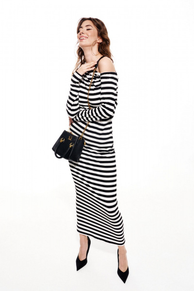 Платье ELLETTO 1987 черно-белый - фото 6