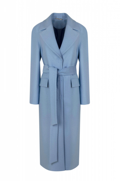 пальто демисезонное из пальтовой ткани для повседневных образов Elema 1-424-164 голубой - фото 1