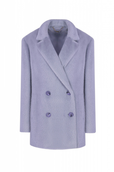 Пальто из пальтовой ткани в стиле на каждый день Elema 1-589-164 лаванда - фото 1