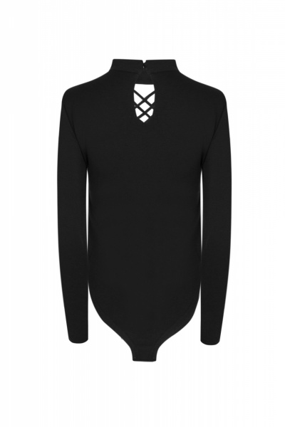 Блуза черная демисезонная из трикотажа для повседневной носки Elema 2К-12980-1-164 чёрный - фото 10