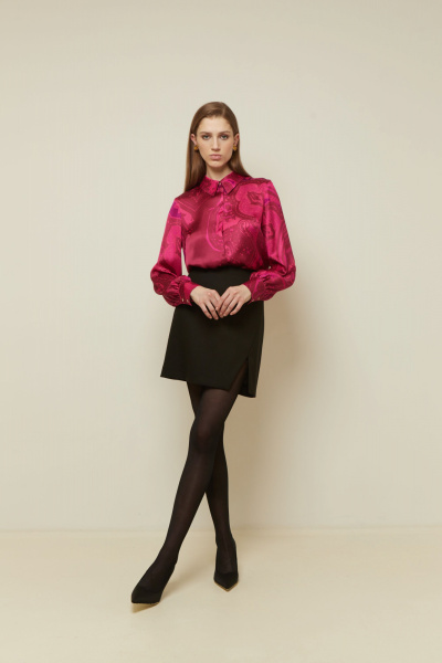 Блуза из текстиля на каждый день Elema 2К-13107-1-170 принт - фото 1