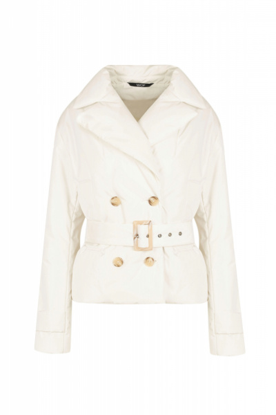 Белая плащёвая куртка на каждый день Elema 4-13027-1-164 молоко - фото 1