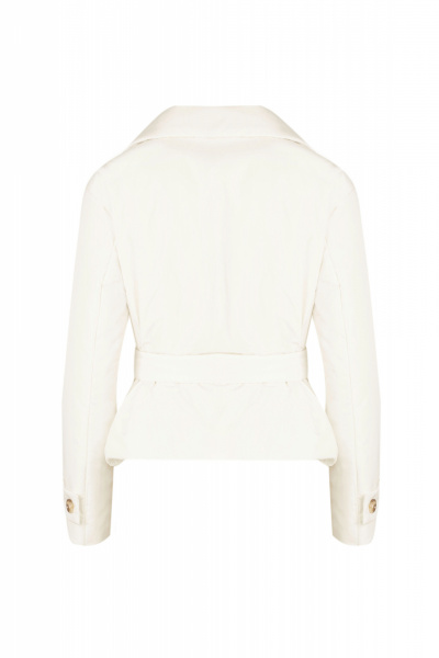 Белая плащёвая куртка на каждый день Elema 4-13027-1-164 молоко - фото 3