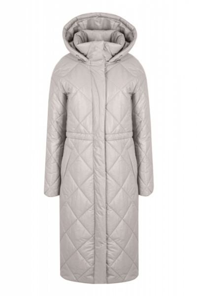 Пальто из плащёвой ткани, демисезонное, серое, повседневное Elema 5-597-170 светло-серый - фото 1