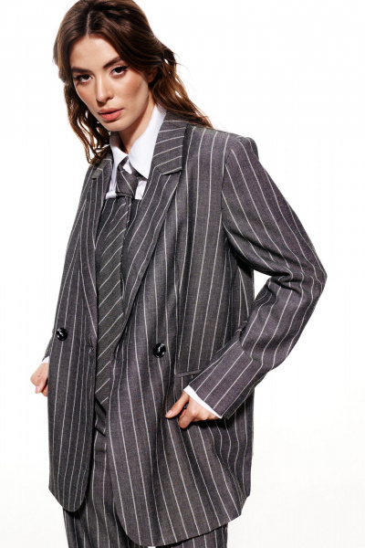 Брюки, жакет ELLETTO 5253 серый - фото 11