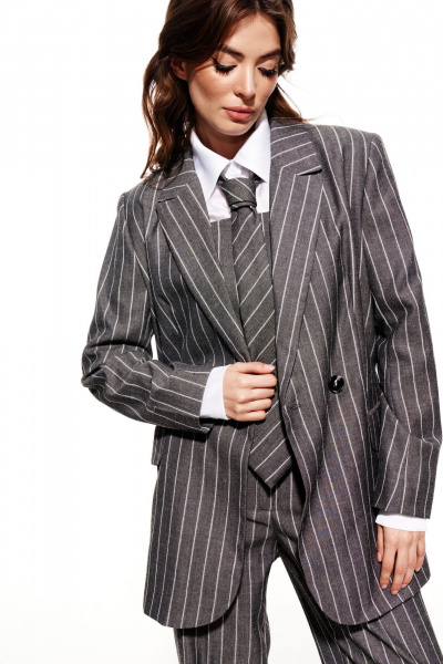 Брюки, жакет ELLETTO 5253 серый - фото 10