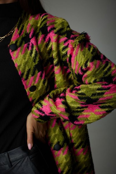 Жакет бомбер из плотной рогожки с карманами и воротником-стойкой N.O.W. 1337 - фото 6