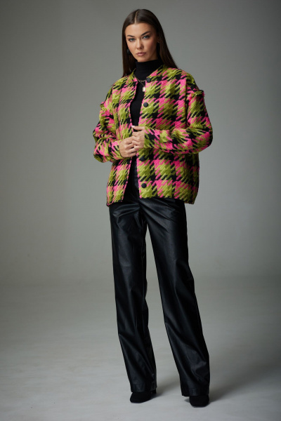 Жакет бомбер из плотной рогожки с карманами и воротником-стойкой N.O.W. 1337 - фото 4