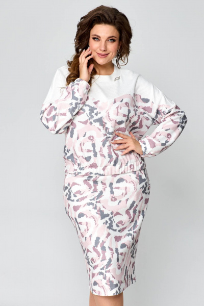 Костюм джемпер и юбка-карандаш из мягкого трикотажа, белый Danaida 2206 - фото 11