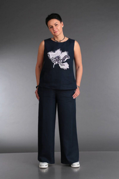 Летний костюм из ткани с печатными отделками ZigzagStyle 312 - фото 4