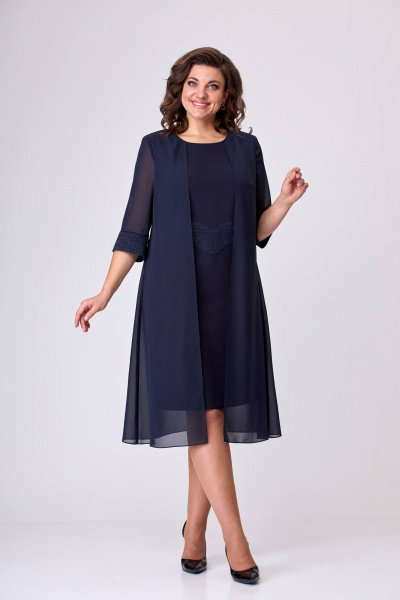 Платье Moda Versal П2420 т.синий - фото 2