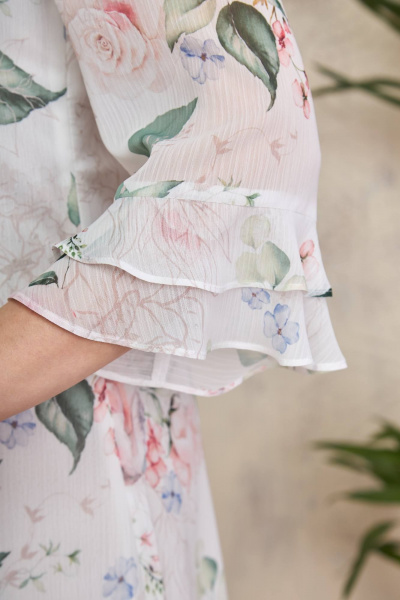 Платье Moda Versal П2383 молочный-цветы - фото 7