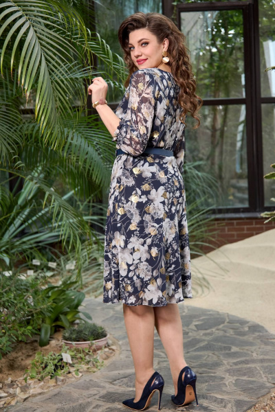 Платье Moda Versal П2363 темно-синий - фото 9