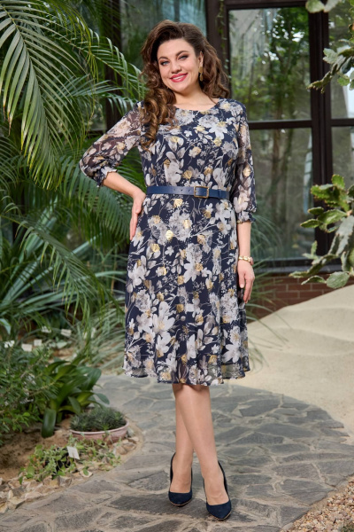 Платье Moda Versal П2363 темно-синий - фото 1