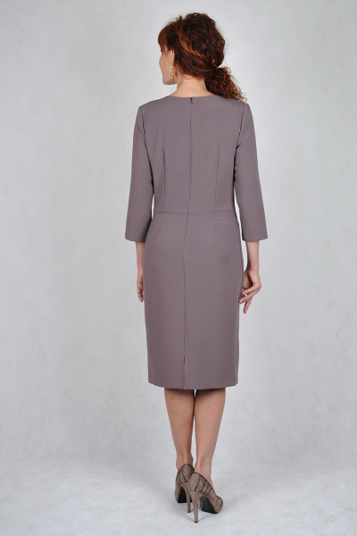 Платье из текстиля в нейтральных тонах на каждый день OLANTIZ 3-520 - фото 3