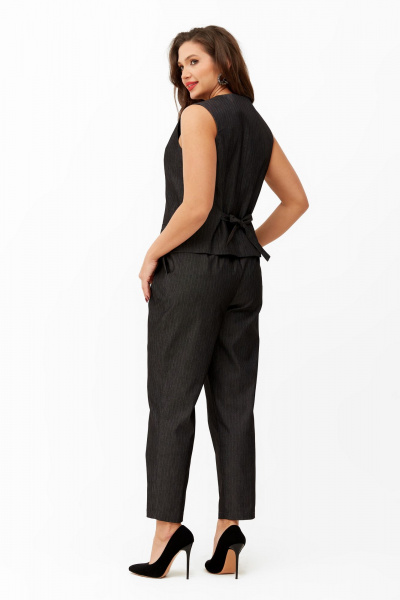 Демисезонные брюки из джинса с складками и эластичным поясом Andina city 2013 черный_полоска - фото 2