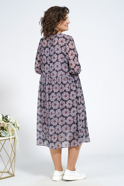 Куртка, платье Alani Collection 1963 розовый,ромашки - фото 7