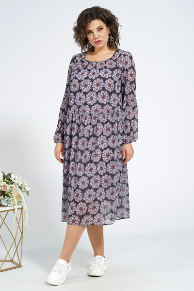 Куртка, платье Alani Collection 1963 розовый,ромашки - фото 5