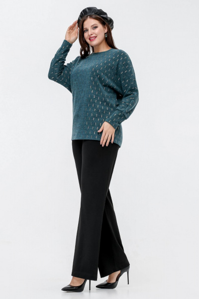 Джемпер La rouge 3308 малахит-(золото) - фото 3