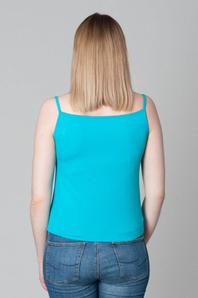 Топ из вискозы на тонких бретелях с вырезом качели Ouarida 19М075 - фото 5