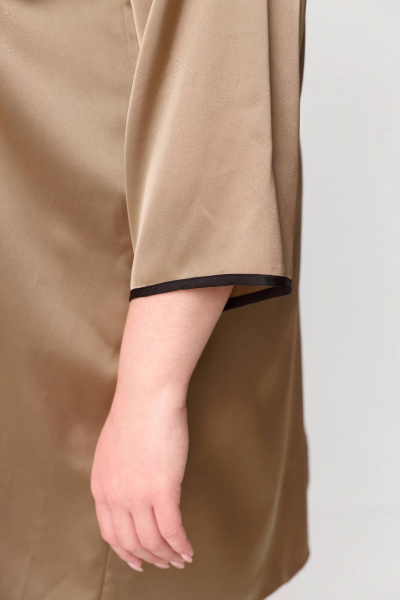 Бежевый свободный удлиненный рубашечный стиль Avenue 0316-2 - фото 5