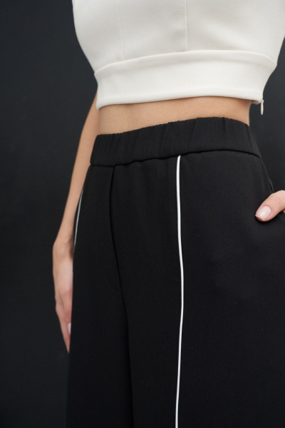 Комплект из брюк и жакета свободного кроя ATTIKA А3442 черный - фото 7