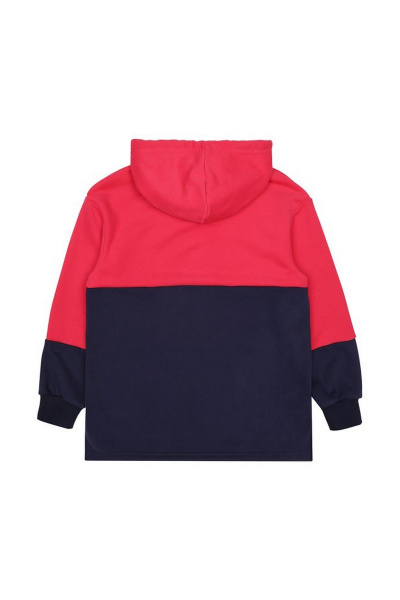 Худи с капюшоном и эффектным двухцветным шнуром Bell Bimbo 180140 малина/т.синий - фото 4