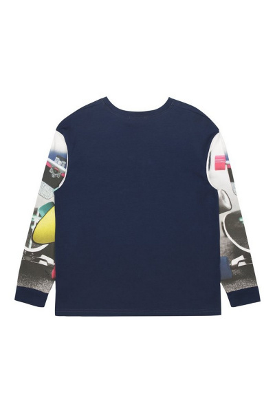 Лонгслив из хлопка с цифровой печатью и вышивкой Bell Bimbo 180135 т.синий - фото 4