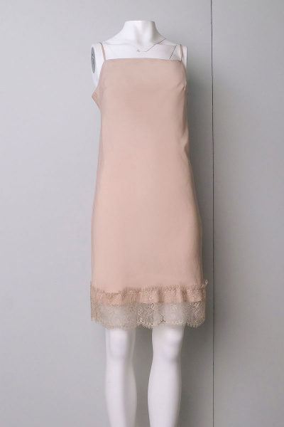 Платье нарядное бежевое кружевное из текстиля BURVIN 6673-81 1 - фото 1