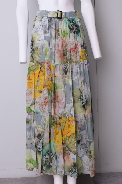 Мультиколор шифоновая юбка, нарядная, круглый год BURVIN 6913-21 - фото 1